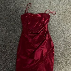 Dresses, 2 red, 1 orange, each $35 or $90 for all 3, all are a size large